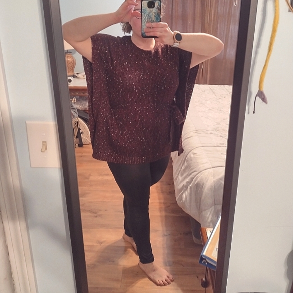 LB size 18/20 open style sweater with sash